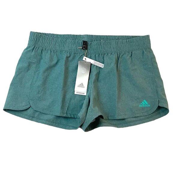Adidas Pacer Woven Running Training Shorts Womens Size Large Legacy Teal 3” - Picture 1 of 9
